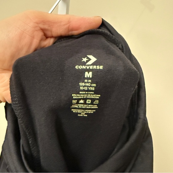 Converse high rise wide waistband sweats size kids M 10-12 new   with tags - Picture 4 of 4